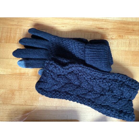 Soft Cable Knit Touchscreen Gloves and Headband Set S/M New Choose Color - Picture 6 of 8